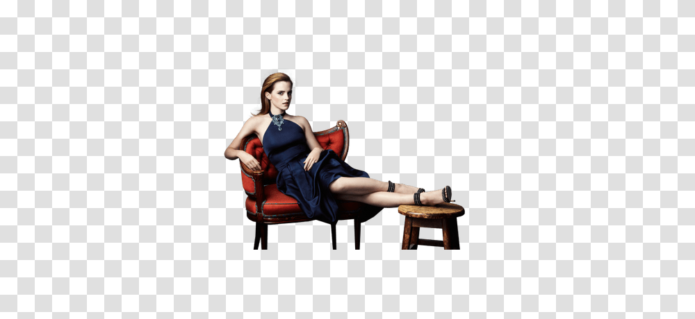 Emma Watson Images, Furniture, Sitting, Person Transparent Png