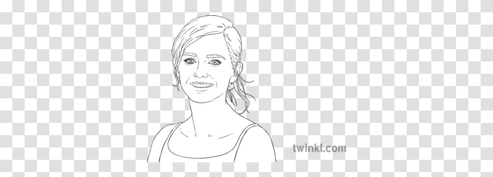 Emma Watson Portrait France Famous People Actress French Sketch, Person, Human, Drawing, Art Transparent Png