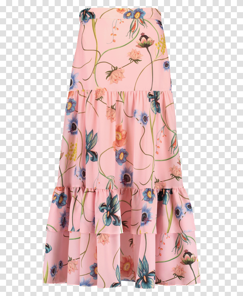 Emme Crepe Vintage Flower Skirt Full Length, Clothing, Apparel, Sleeve, Long Sleeve Transparent Png