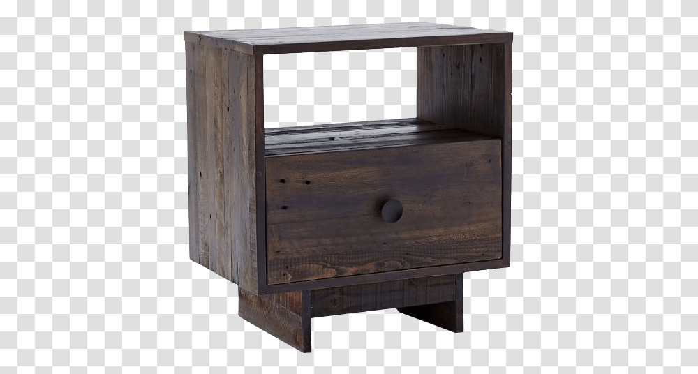 Emmerson Reclaimed Wood Nightstand Solid, Furniture, Drawer, Cabinet, Mailbox Transparent Png