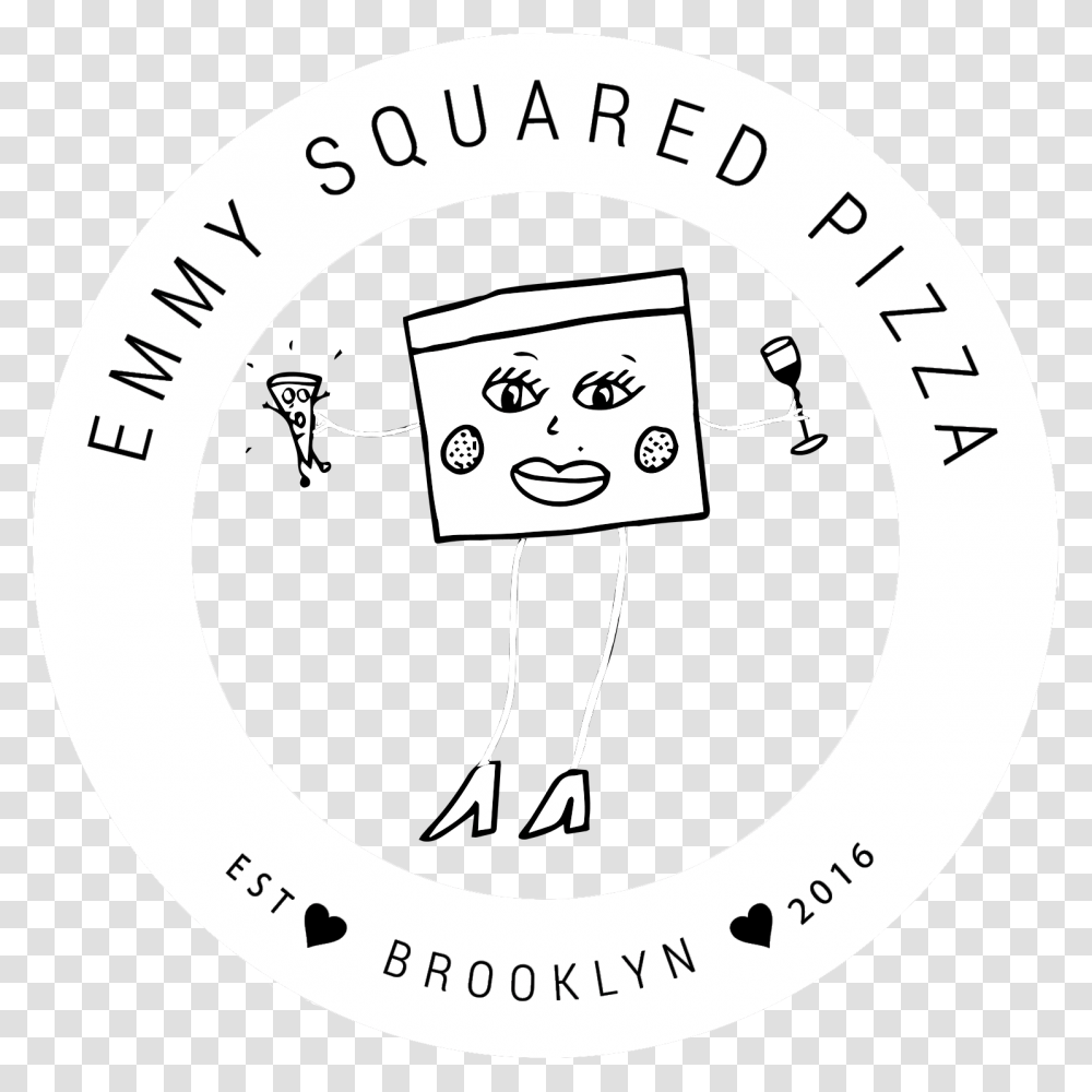 Emmy Squared Pizza Logo, Label, Face, Number Transparent Png