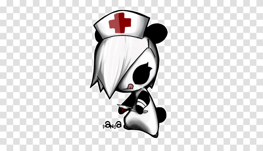 Emo Clip Art Wrist Cut Show Emo Nurse Panda Art, Helmet, Apparel, Book Transparent Png