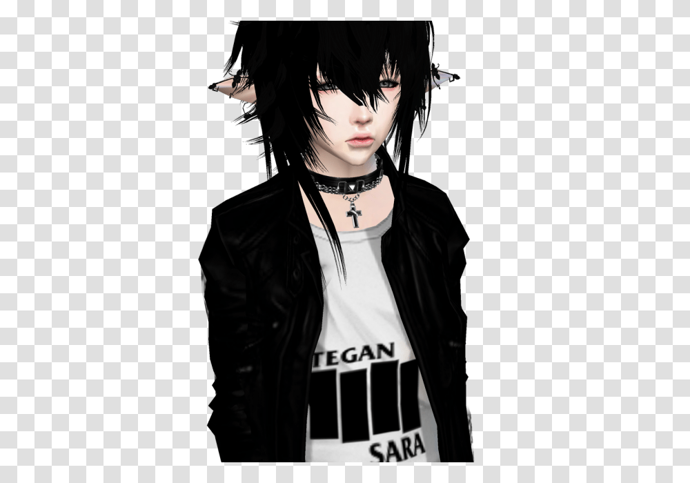 Emo, Costume, Person, Necklace Transparent Png