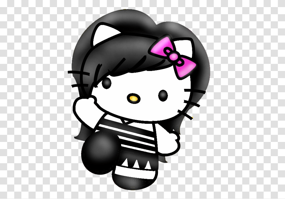 Emo Image Hello Kitty Emo, Helmet, Apparel, Toy Transparent Png