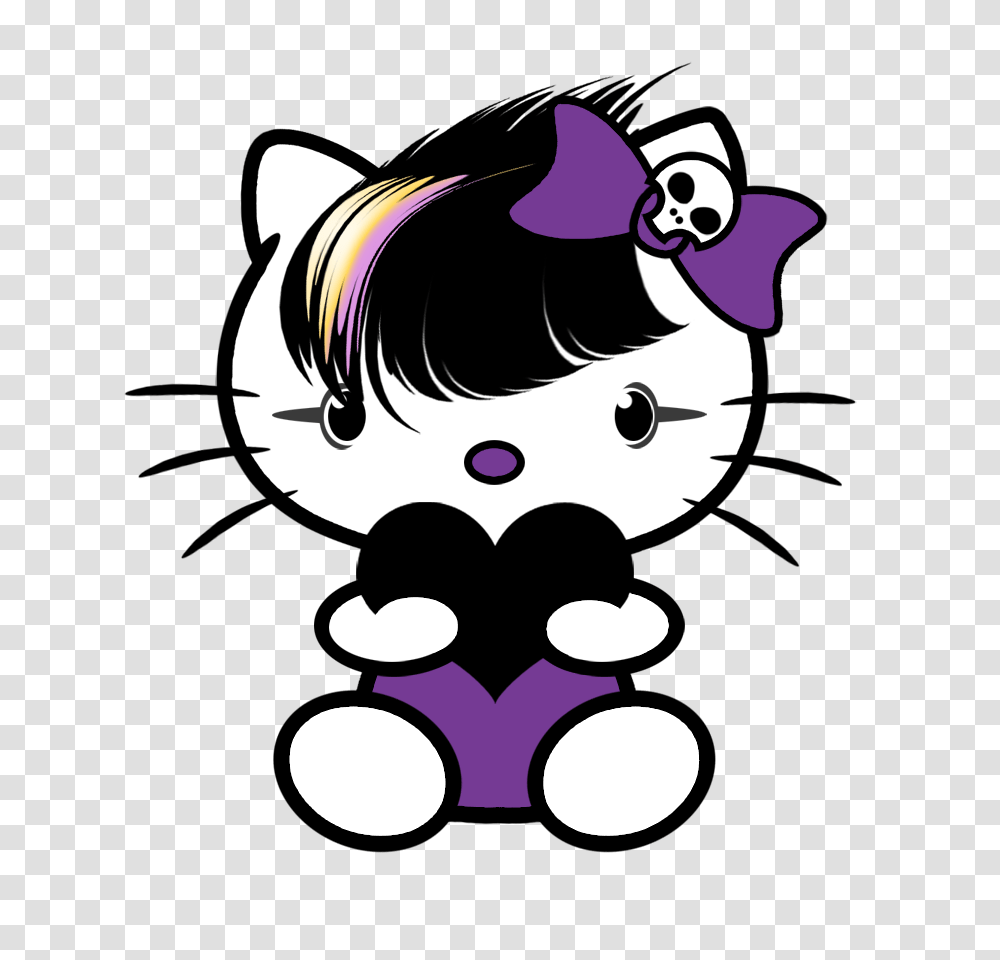 Emo Love Kitty, Stencil, Drawing Transparent Png