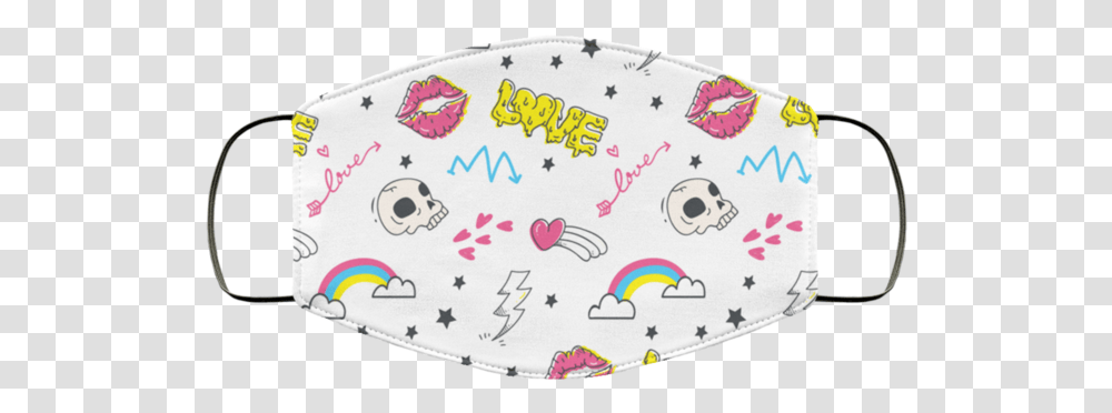 Emo Teens Doodle 3 Layers Face Mask- Toboart For Teen, Birthday Cake, Dessert, Food, Diaper Transparent Png