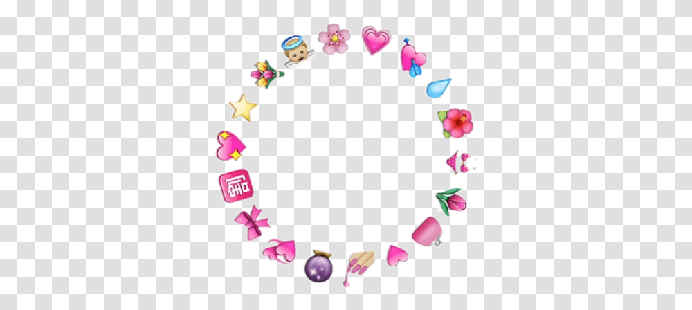 Emoji Aesthetic Heart Angel Sticker Heart Circle, Petal, Flower, Plant, Blossom Transparent Png