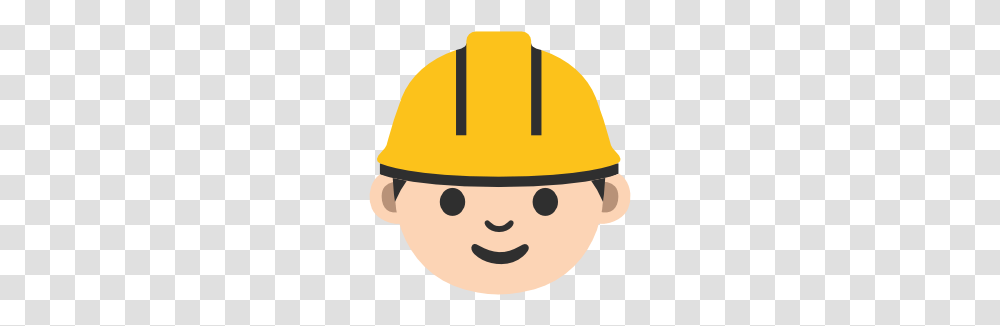 Emoji Android Construction Worker, Apparel, Helmet, Hardhat Transparent Png