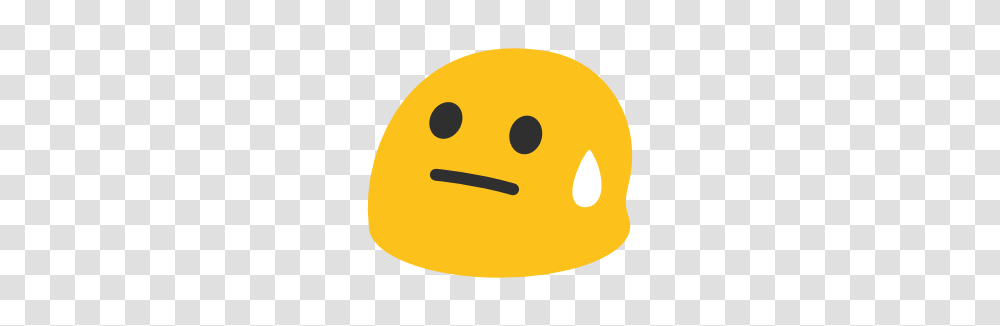 Emoji Android Face With Cold Sweat, Pac Man, Pillow, Cushion, Tennis Ball Transparent Png