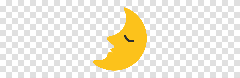 Emoji Android First Quarter Moon With Face, Outdoors, Animal, Nature, Food Transparent Png