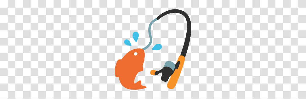 Emoji Android Fishing Pole And Fish, Outdoors, Stain Transparent Png