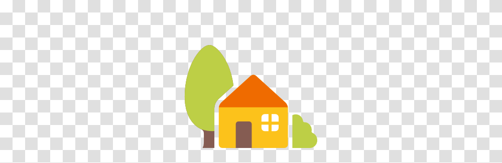 Emoji Android House With Garden, Urban, Neighborhood, Building, Plectrum Transparent Png