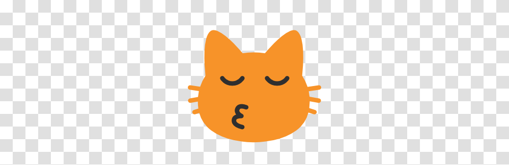 Emoji Android Kissing Cat Face With Closed Eyes, Animal, Mammal, Food Transparent Png
