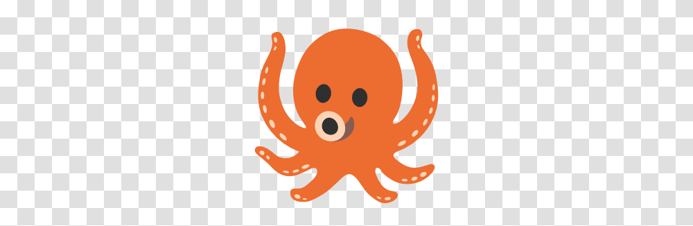 Emoji Android Octopus, Sea Life, Animal, Invertebrate, Seafood Transparent Png