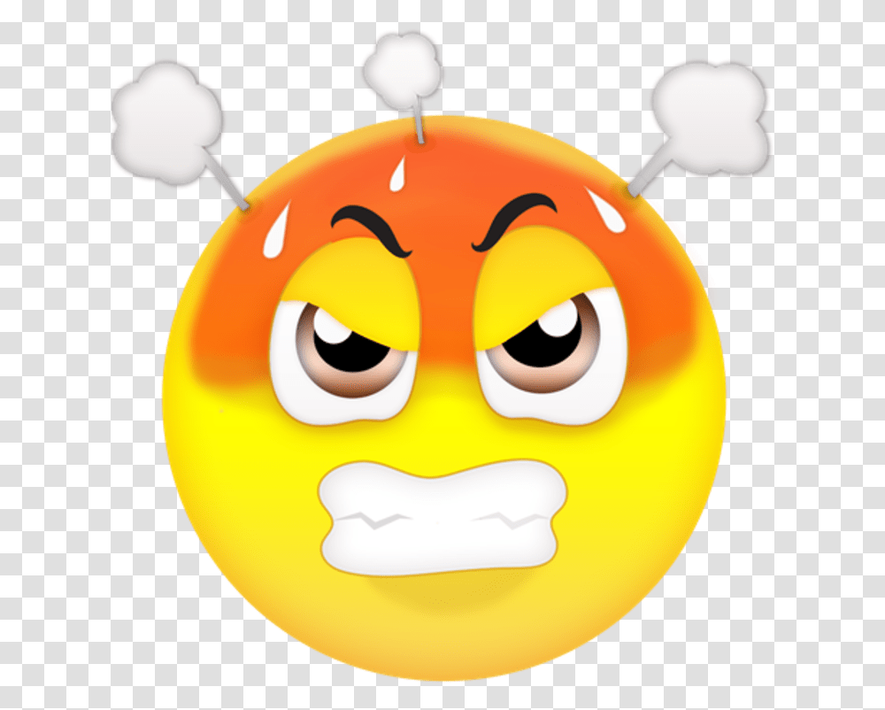 Emoji Anger Clip Art Background Angry Emoji, Plant, Peel, Food, Sphere Transparent Png