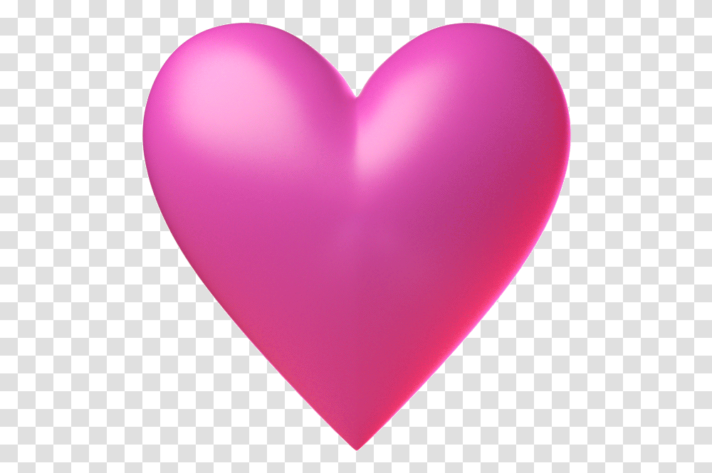 Emoji Animated Pink Heart, Balloon, Pillow, Cushion Transparent Png