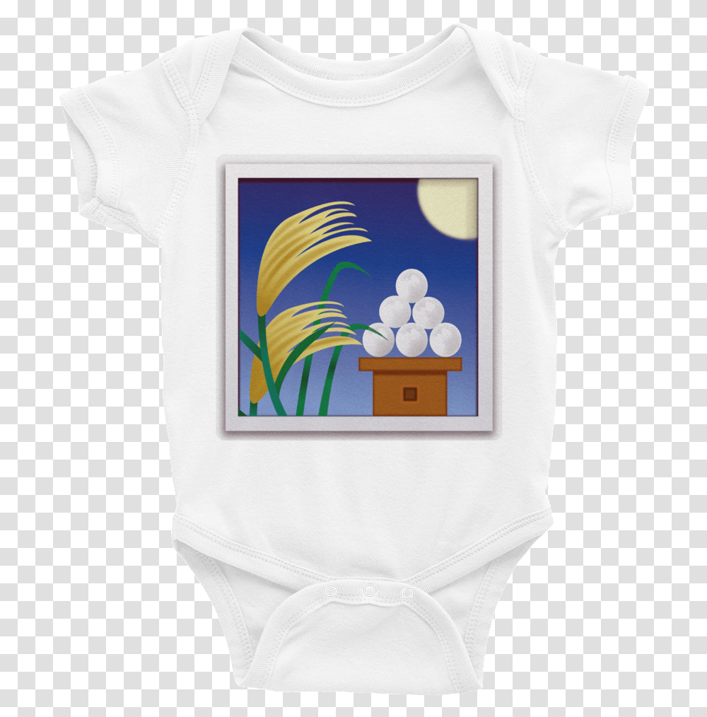 Emoji Baby Short Sleeve One Piece Crescent, Apparel, T-Shirt Transparent Png