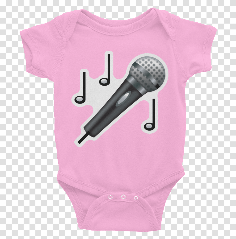 Emoji Baby Short Sleeve One Piece Mic Emoji, Blow Dryer, Appliance, Hair Drier, Clothing Transparent Png