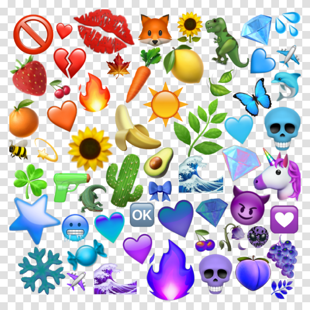 Emoji Background Emojibackground Rainbow Colorful Picsart Rainbow Emoji Background, Pattern, Floral Design, Fractal Transparent Png