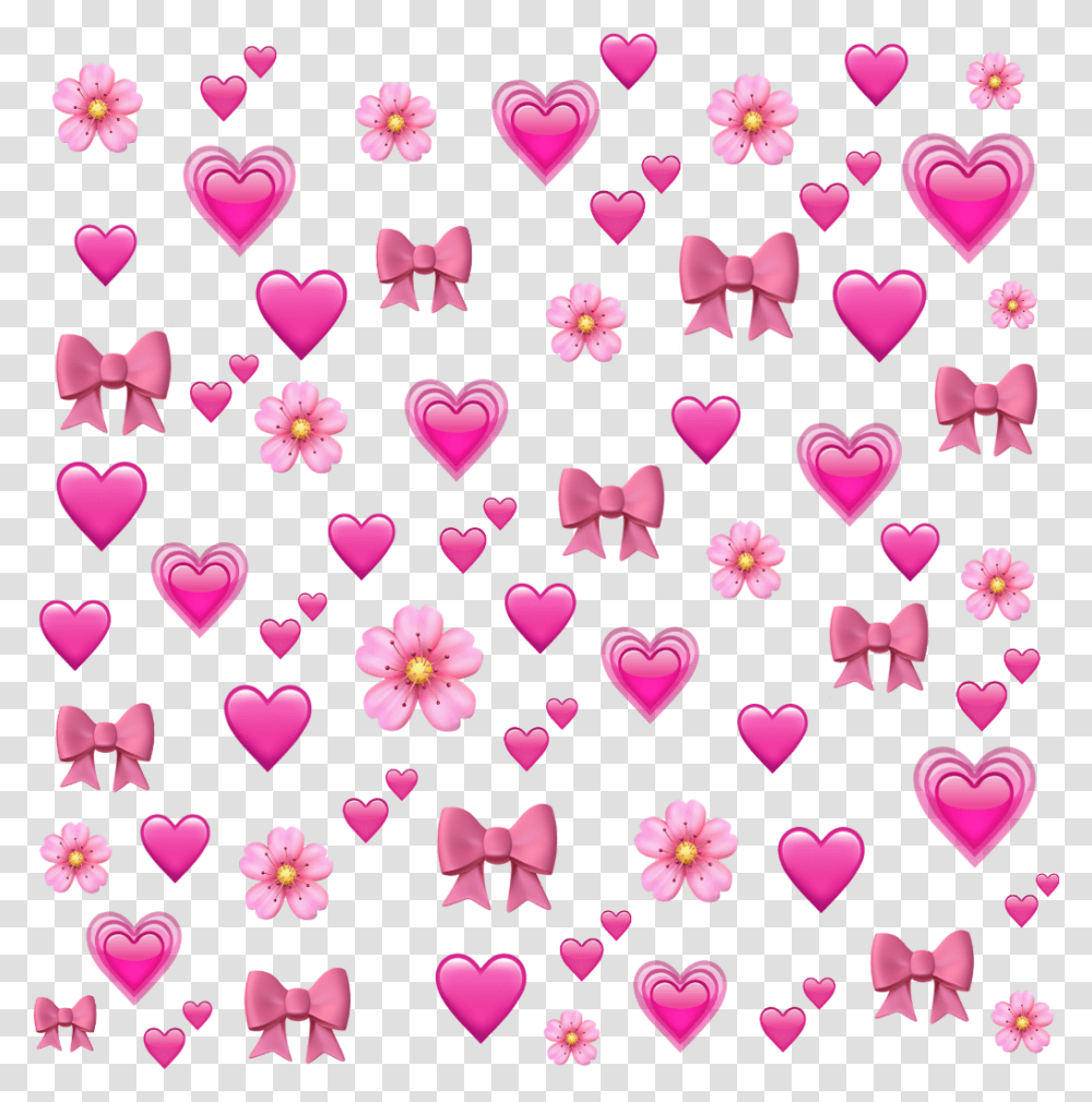 Emoji Background Pink Emojibackground Emojis Emojiselfie Purple Heart Emoji Background, Petal, Flower, Plant, Blossom Transparent Png
