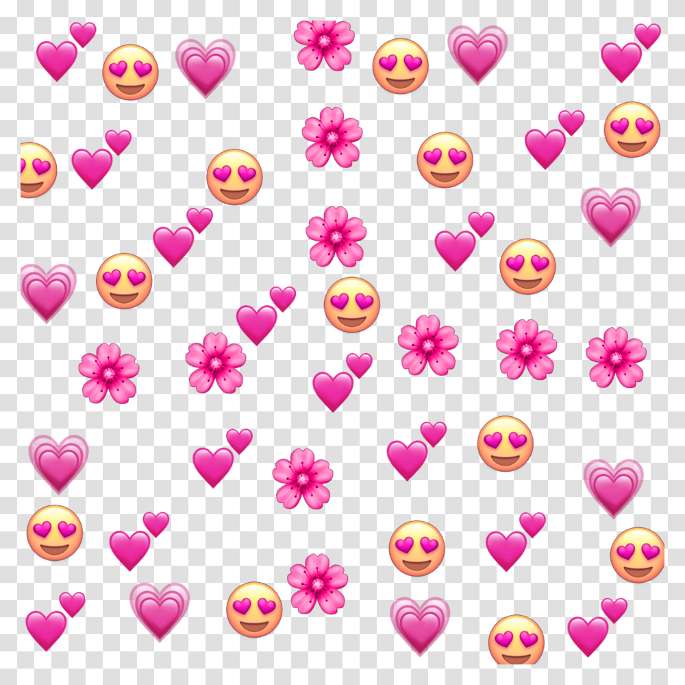 Emoji Background Pink Heart, Paper, Pattern, Rug, Confetti Transparent Png