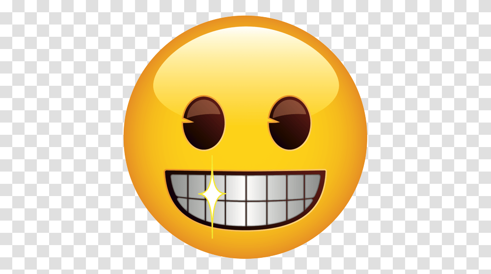 Emoji Beaming Face With Smiling Eyes The Official Brand, Pac Man, Soccer Ball, Football, Team Sport Transparent Png