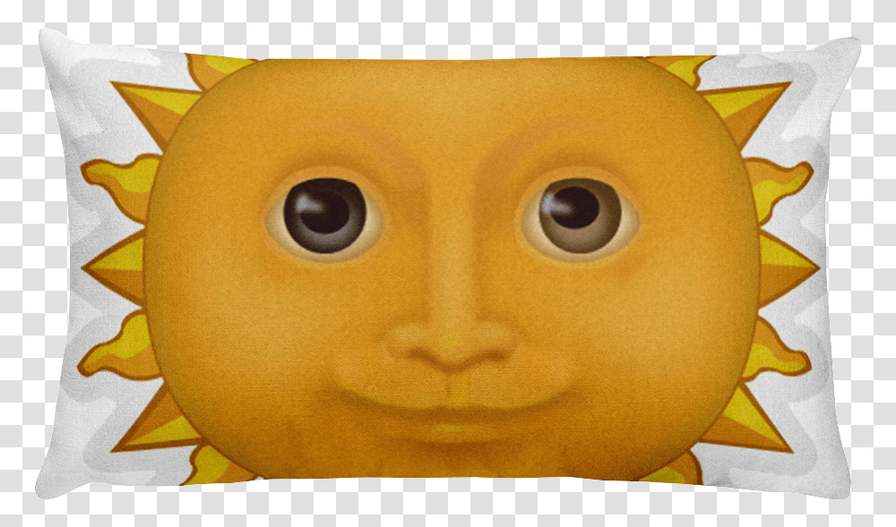 Emoji Bed Pillow Sun With Face Just Emoji Sun Emoji Solnce S Licom, Doll, Toy, Head Transparent Png