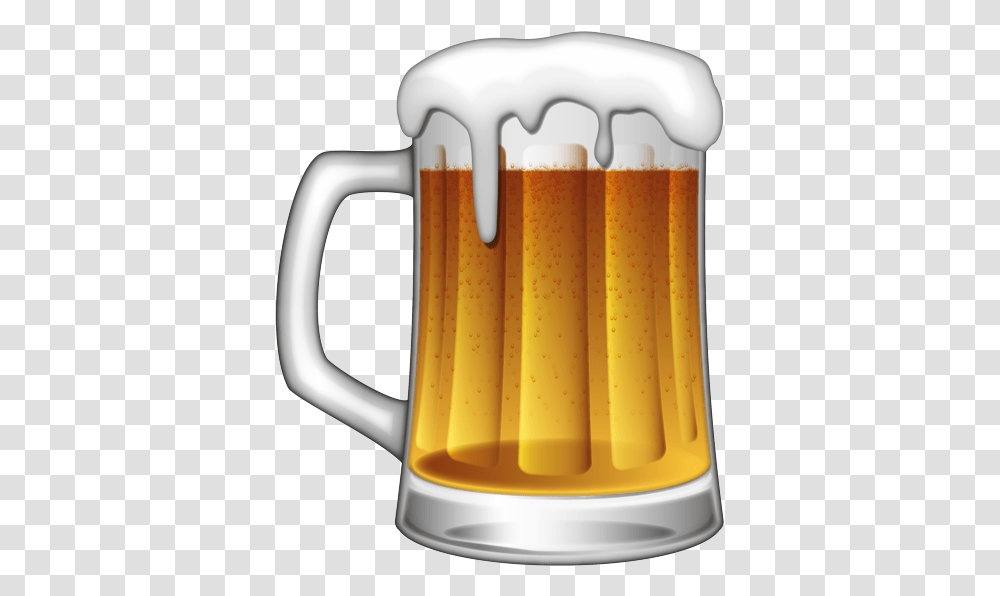 Emoji Beer Mug, Glass, Beer Glass, Alcohol, Beverage Transparent Png