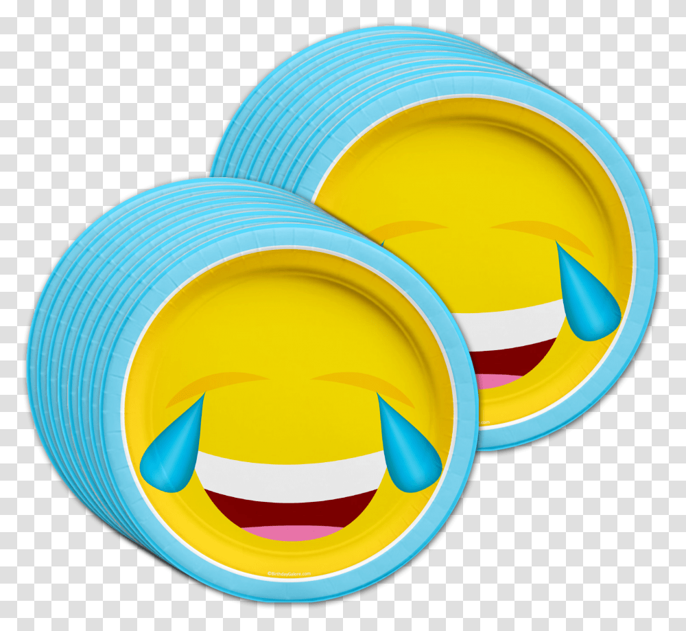 Emoji Birthday Party Tableware Kit For 16 Guests Circle, Hardhat, Helmet, Tape Transparent Png