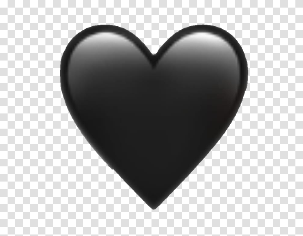 Emoji Blackheart Blackandwhite Blackpink Black Heart, Balloon, Pillow, Cushion Transparent Png