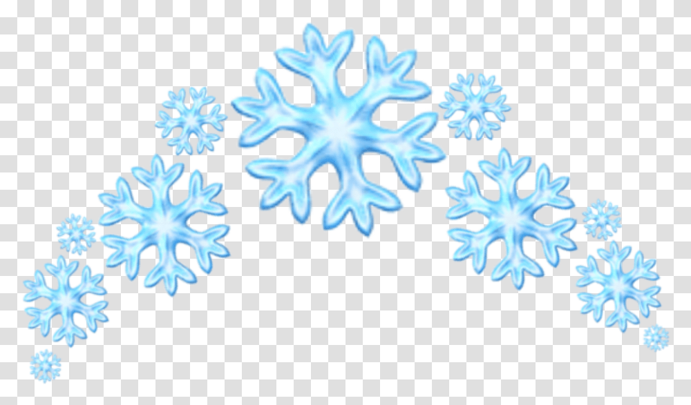 Emoji Blue Crown Snowflakes Winter Blueemoji Snowflake Emoji, Cross Transparent Png