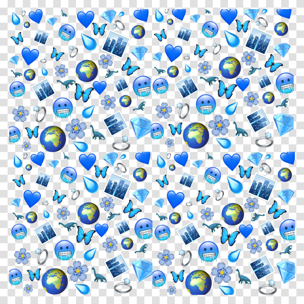 Emoji Blue Earth Cold Ring Butterfly Diamond Cold Emoji Wallpaper Background, Logo, Trademark, Electronics Transparent Png