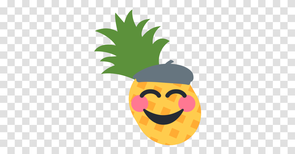 Emoji Bot Current Mood Botsinspace Pineapple Emoji, Plant, Food, Fruit, Graphics Transparent Png