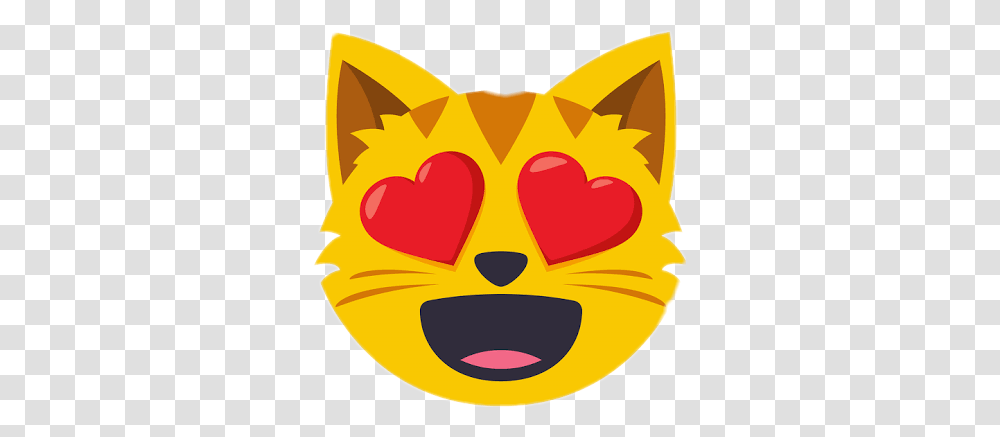 Emoji Cat Cat Themed Emojione Cat Emoji, Outdoors, Pac Man, Label Transparent Png