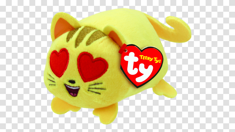 Emoji Cat Heart Eye Teeny Tys Teeny Tys Emoji Cat Heart Eye, Plush, Toy, Piggy Bank Transparent Png