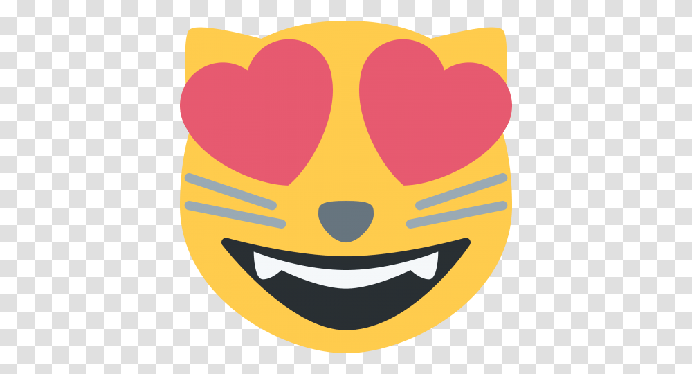 Emoji Cat Heart Eyes, Label, Logo Transparent Png