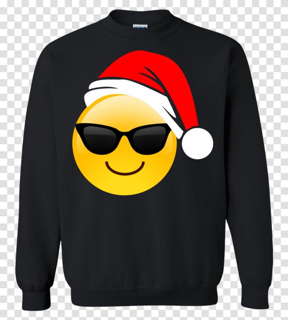 Emoji Christmas Shirt Cool Sunglasses Santa Hat Family Like Father Like Daughter, Apparel, Accessories, Accessory Transparent Png