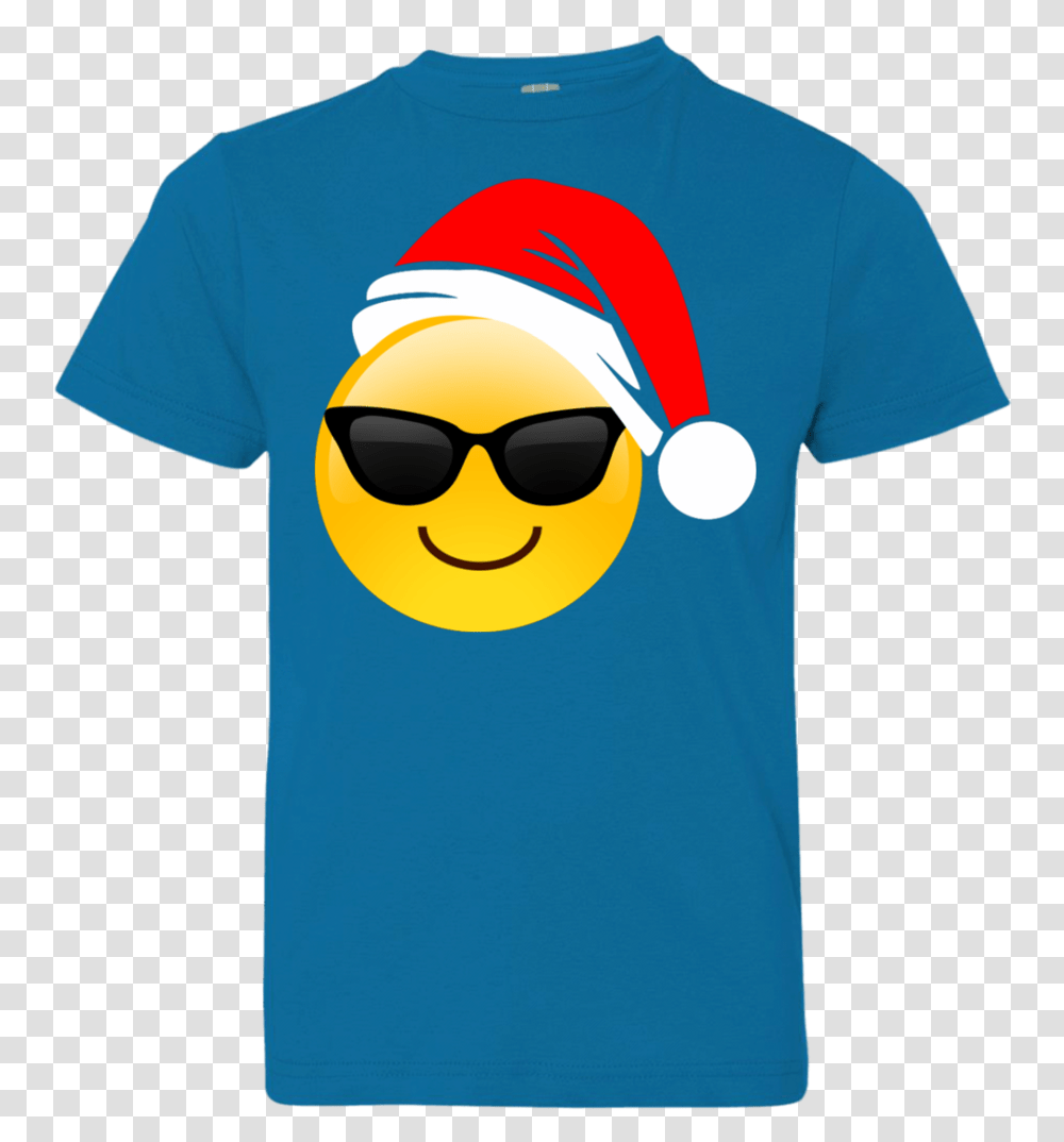Emoji Christmas Shirt Cool Sunglasses Santa Hat Family T Shirt, Apparel, Accessories, Accessory Transparent Png