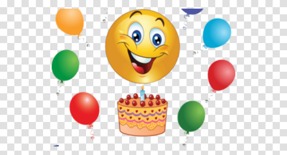 Emoji Clipart Celebration Smiley Happy Birthday Emoji Balloon Rattle Birthday Cake Dessert Transparent Png Pngset Com