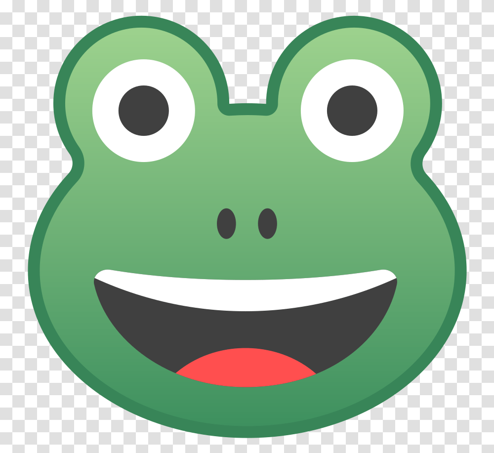 Emoji Clipart Frog Free For Download Frog Emoji Google, Plant, Pac Man, Food, Fruit Transparent Png