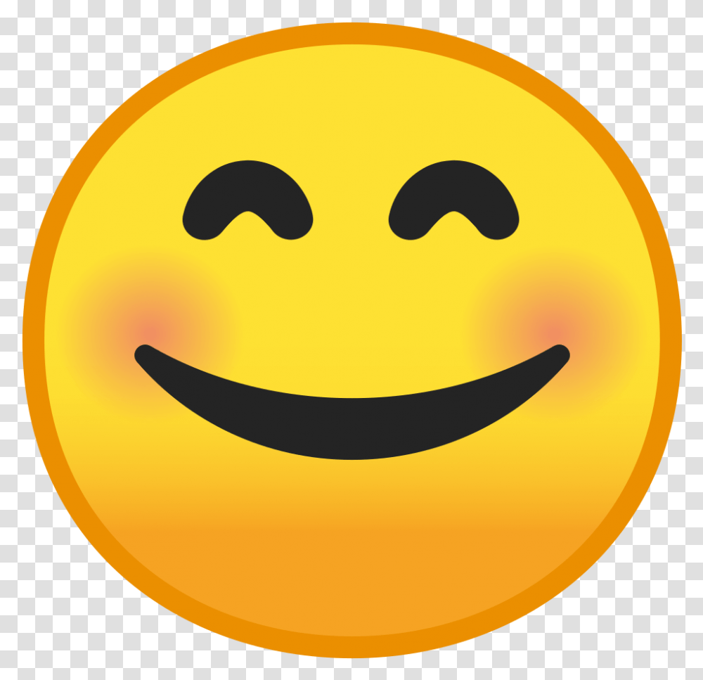 Emoji Compasivo Clipart Smiling Face With Smiling Eyes Google, Label, Text, Sticker, Plant Transparent Png