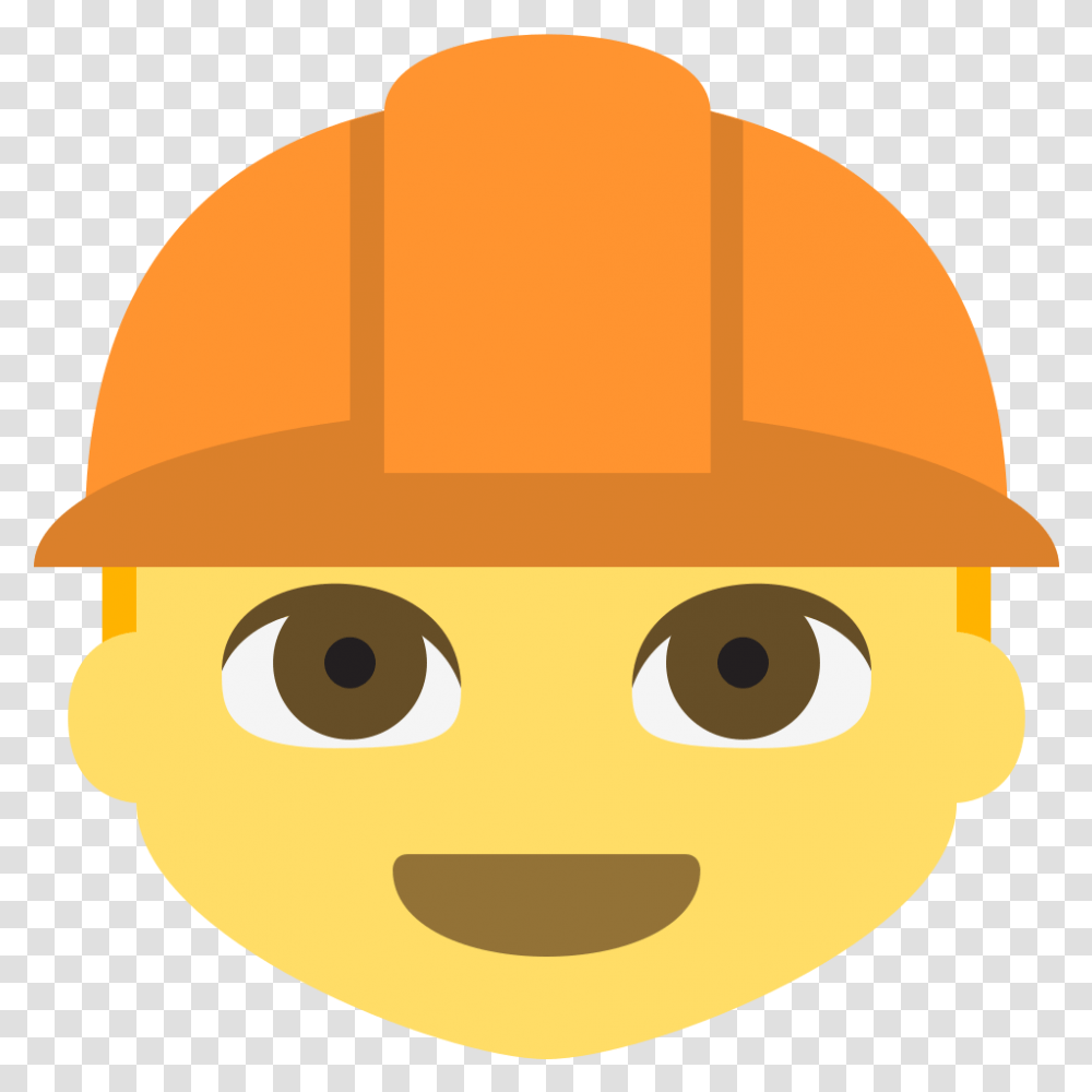 Emoji Construction Worker Employee Emoji, Apparel, Helmet, Hardhat Transparent Png