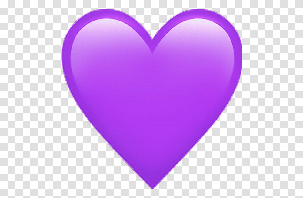 Emoji Coraz N Morado Purple Heart Emoji, Balloon, Cushion Transparent Png