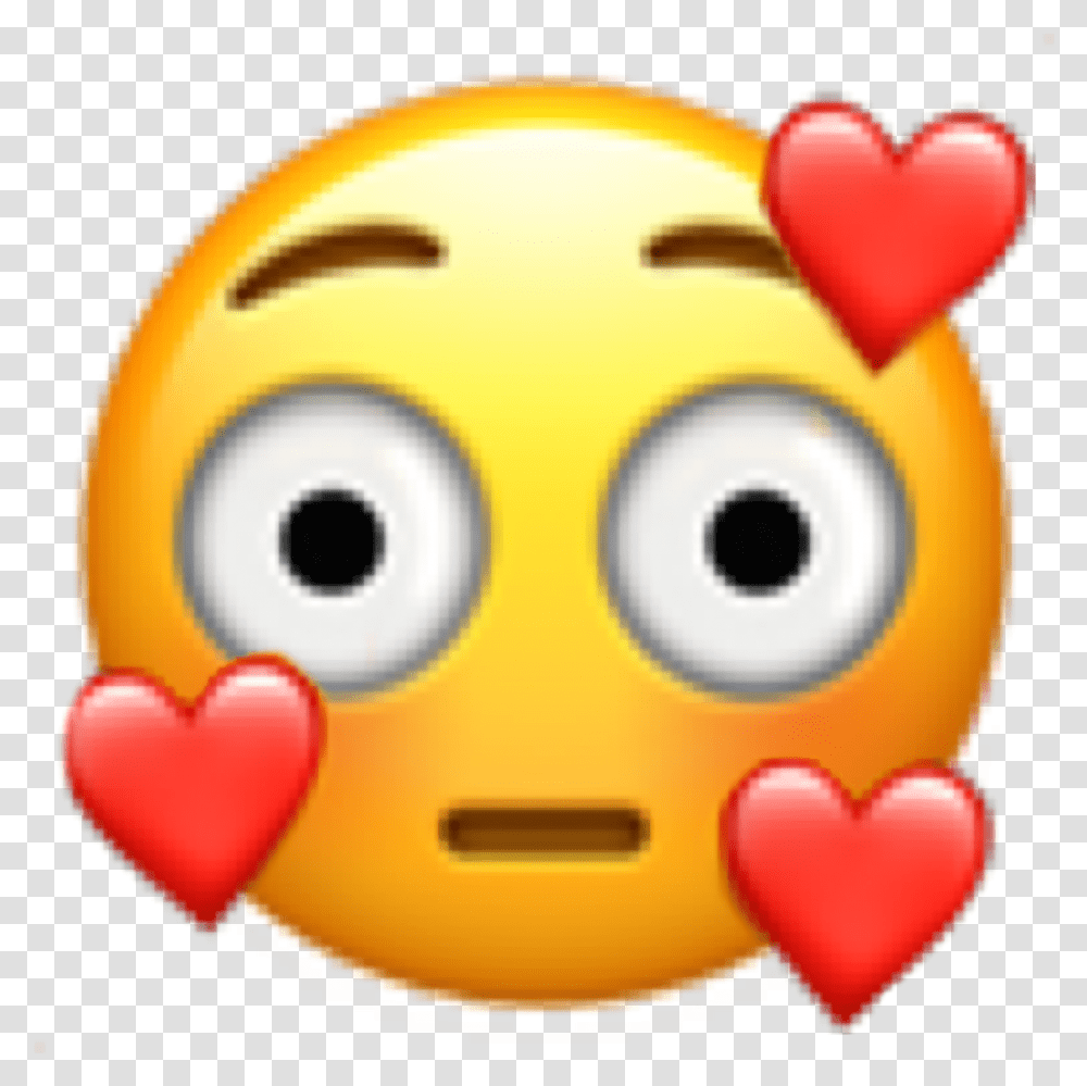 Emoji Crush Embarrassed Blushing Freetoedit Smiling Face With Three Hearts Emoji, Food, Pac Man Transparent Png