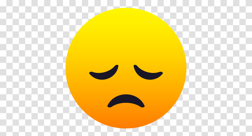 Emoji Disappointed Face Smiley, Tennis Ball, Sport, Sports, Pac Man Transparent Png