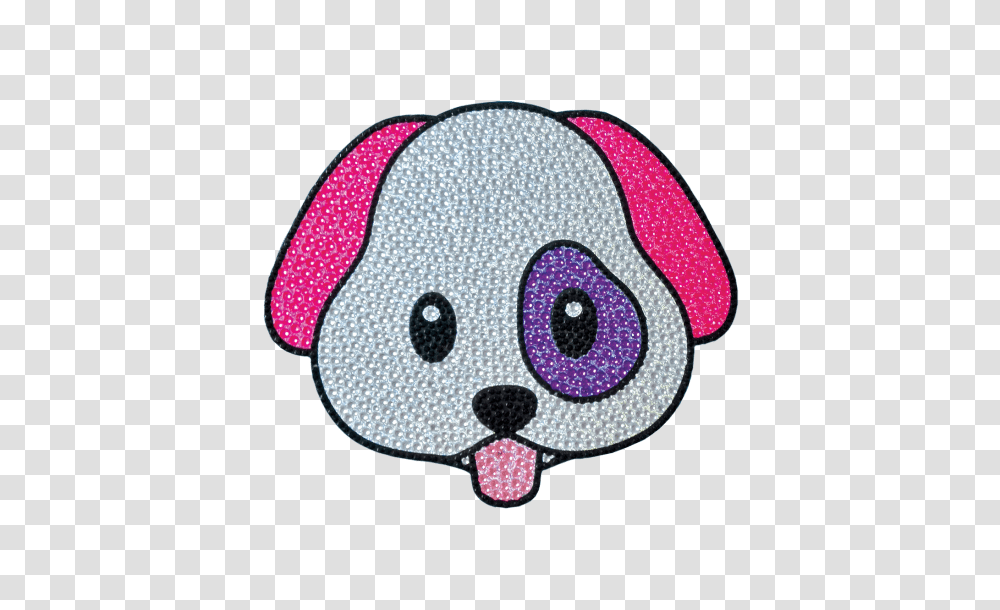 Emoji Dog Rhinestone Sticker Iscream, Rug, Applique, Plush Transparent Png