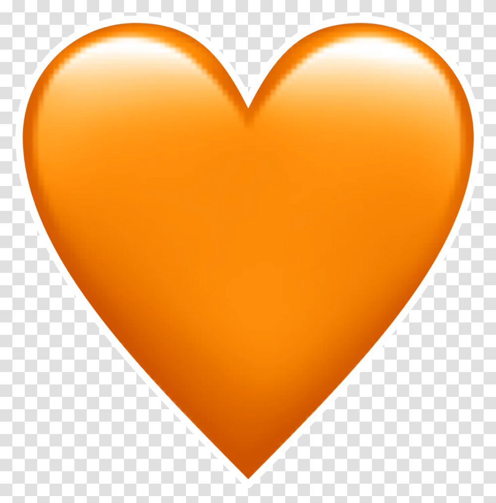 Emoji Domain Heart Sticker Iphone Orange Heart Emoji, Balloon, Label, Text, Cushion Transparent Png