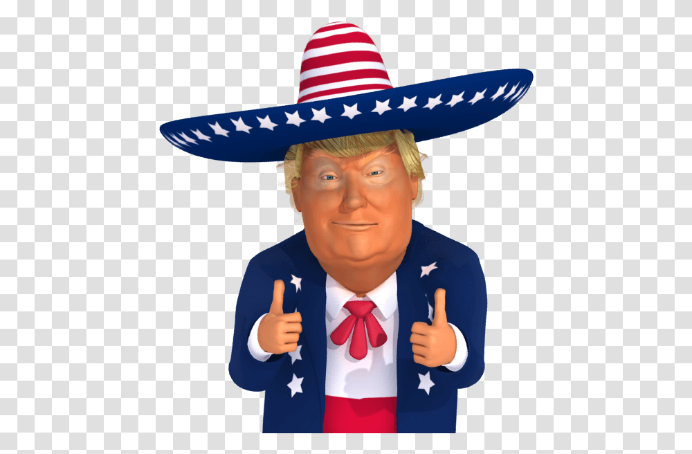 Emoji Donald Trump Thumbs Up, Apparel, Person, Human Transparent Png
