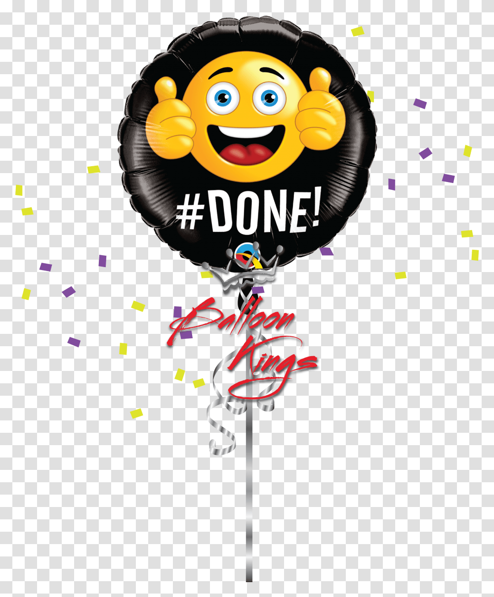 Emoji Done Party, Graphics, Paper, Confetti, Text Transparent Png