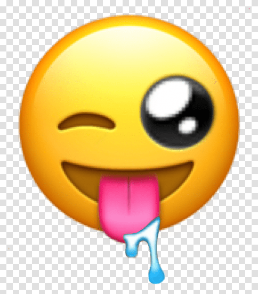 Emoji Emojicombo Drooling Sticker By Mango Happy, Pac Man Transparent Png